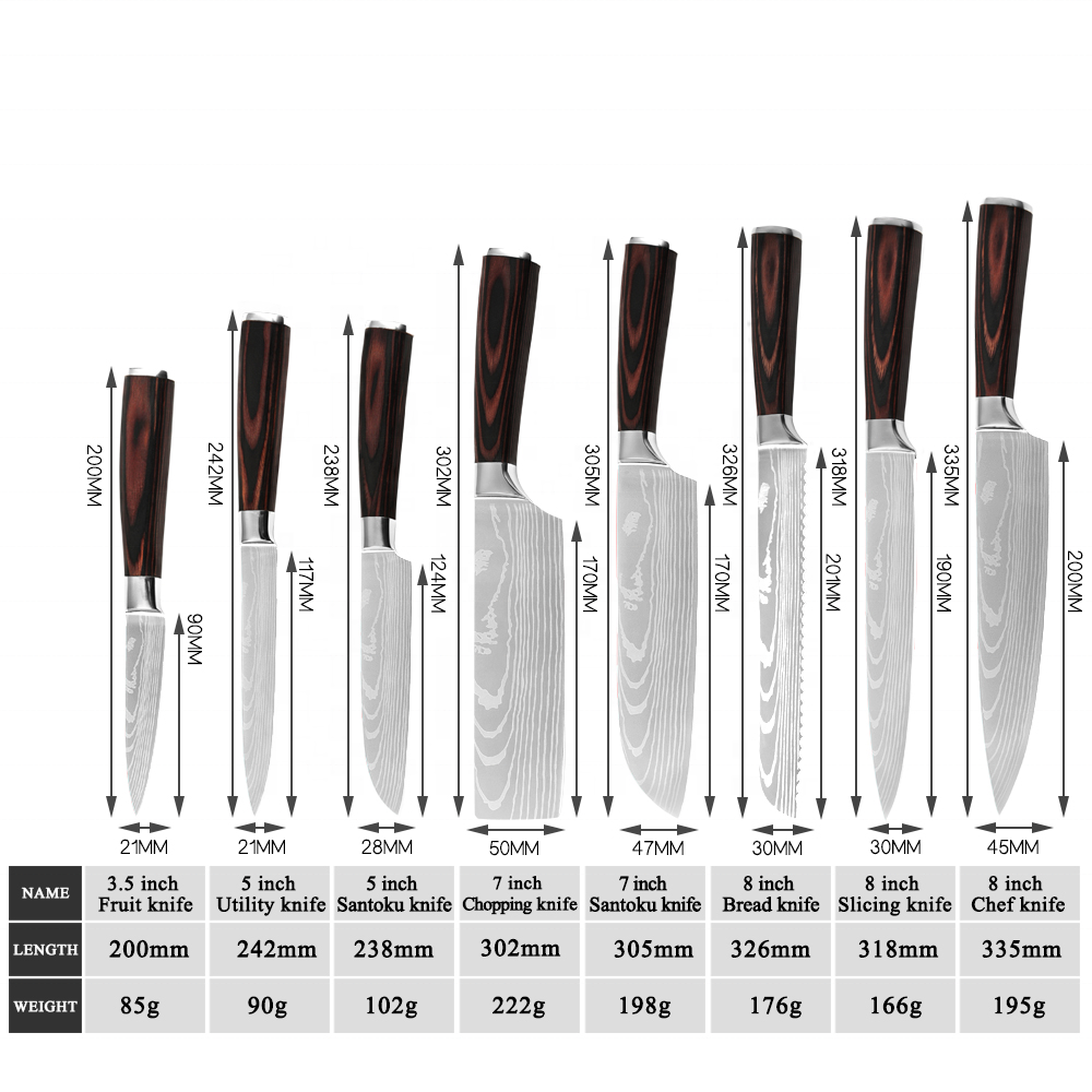 Kitchen Knives Set 8pcs