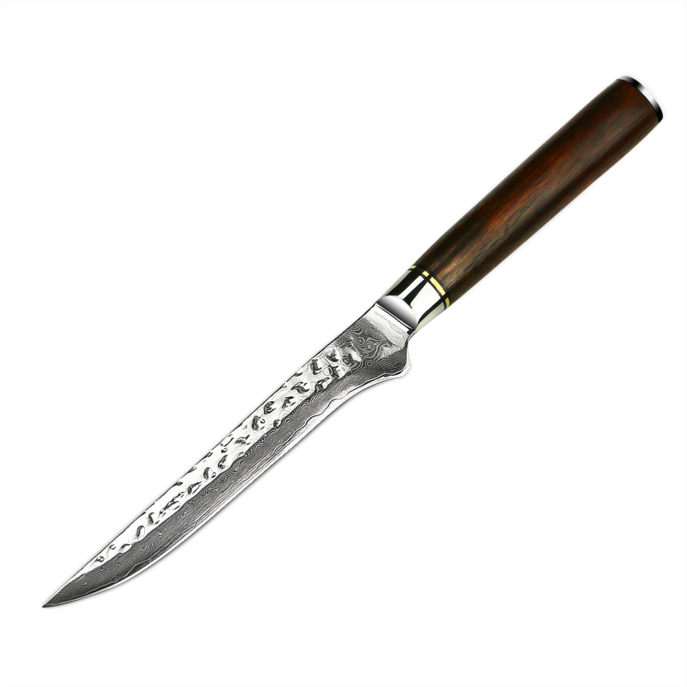 Damascus Boning Knife Sandal Wood DCVG-006