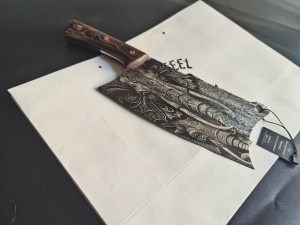 DC-060 Classic Cleaver Knife 8 Inch Elephant Engraved -