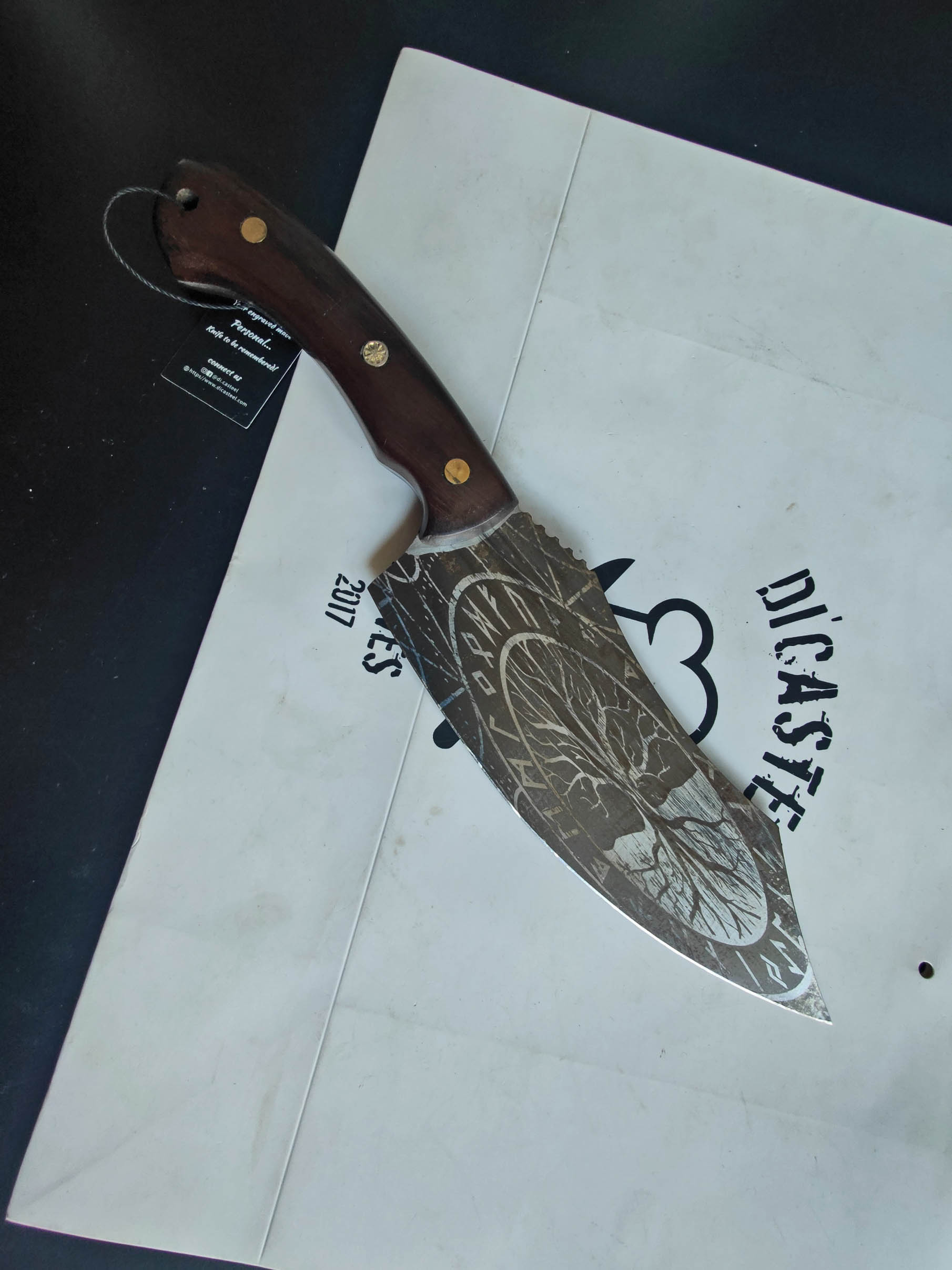 Chopping Knife 8 inch with Celts Three Engraving Legacy of the Celts