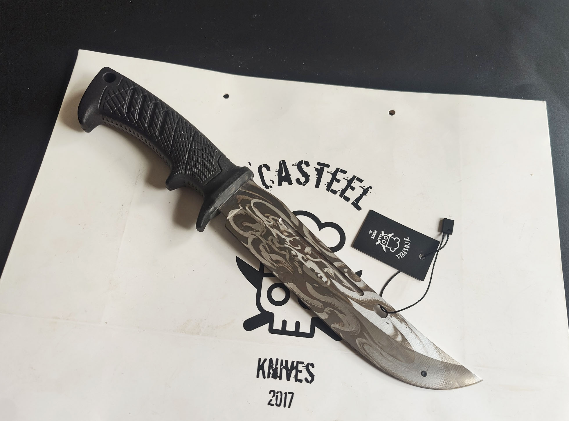 Confront the Unknown Camping Knife 8 inch with Medusa Engraving