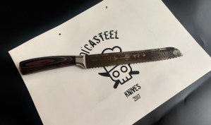 DC-016- Bread Knife 8 inch Aztec Engraving -