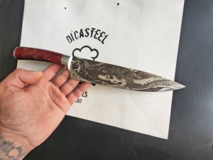 DC-185 Chef Knife Geisha Engraving - 4