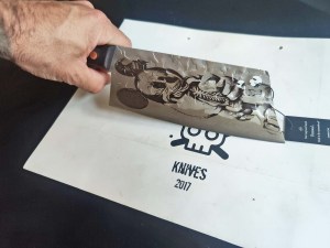 DC-077 Cleaver Knife with Mickey Mause Engraving 3