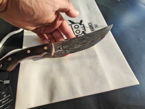 DC-167 Butcher Chef Knife with Skull Engraving 1