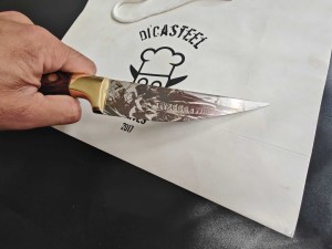 DC-022 Custom Boning Knife Elephant Engraving 2