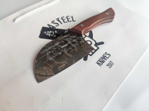 DC-024 Mini Cleaver Knife With Inca Warrior Engraving 3