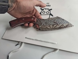 DC-049 Chopper Knife with Craft Wolf Engraving 2