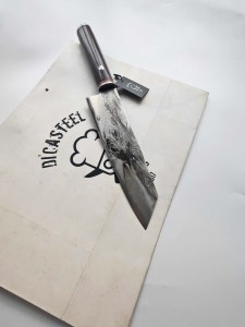 DC-139 Kiritsuke Knife With Golden Fish Engraving 2