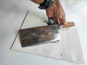 DC-214 – Cleaver Knife with Puffin Engraving 4