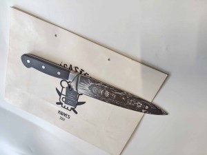 DC-028 Chef Knife 8 Inch with Feathered Warrior Engraving 2