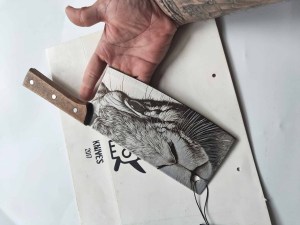 DC-216 Cleaver Knife 6.5 Inch with Spirit Rabbit Engraving 4