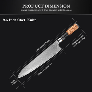 DCVG-014 Damascus Chef Knife 9.5 inch 2